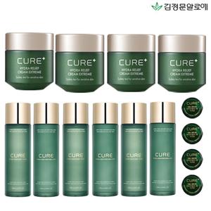 [빠른배송]김정문알로에 큐어크림4X 익스트림 풀기초매니아(크림4+기초세트3+미니4)