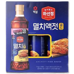 [코스트코] 하선정 멸치액젓 골드 1kg x 3개입