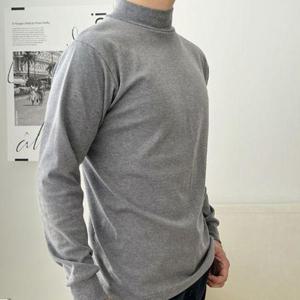 남자니트 남성 목폴라티 남자 면 반목티 터틀넥 티셔츠 3색