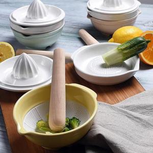 크라운포드 도자기 레몬스퀴저 강판 세라믹 절구 이유식 조리기 세트