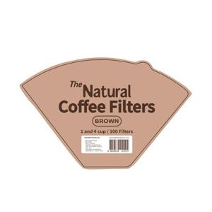 내츄럴 일회용 커피필터 100매 핸드드립 커피여과지 브라운 3~4인용