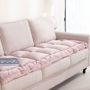 [르헤브] 프라움 겨울 극세사 구스대체 다운 쇼파패드 4인