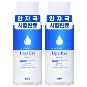 C2Y 퓨어 아쿠아 대용량 립앤아이 리무버 300ml 2개 / 안자극 인증완료, 유해성분 9종 無