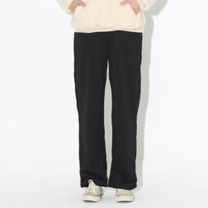 [옷자락]여자 허리 그레이 검정 고무줄 넓은 통바지