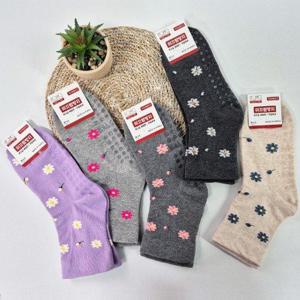 여성 자스민 무압박 미끄럼방지 양말 5켤레 당뇨 임산부 산모양말 노인 논슬립 지압 할머니 어르신단체선물