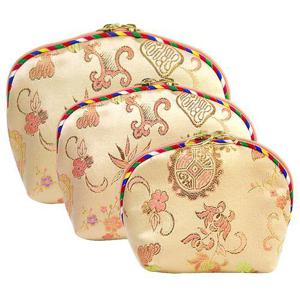 [박씨상방] (3종)다용도 섬유지갑세트(살구)