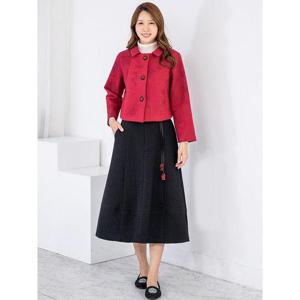 [모슬린]엄마옷 누비자켓 롱치마 생활한복 세트 MQG125564 마담 미시 중년여성 빅사이즈 할머니옷 50대 6..