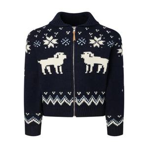 헤지스 남성 네이비 울 퍼피 코위찬 가디건  (HZSW5D485N3)