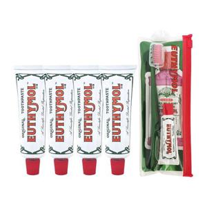 [유시몰][ EUTHYMOL ] 유시몰 오리지널 핑크 치약 120g 4개+여행용(칫솔+치약+가글)세트