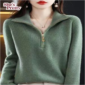 [쉬즈프리티] 레온집업니트_여성겨울니트