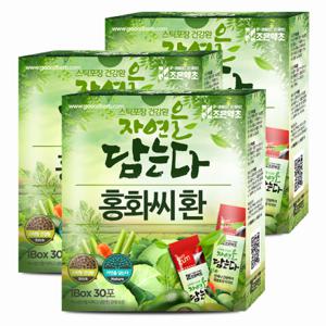 [조은약초] 프리미엄 홍화씨 환 스틱 3g x 30포 x 3박스 (총 270g)