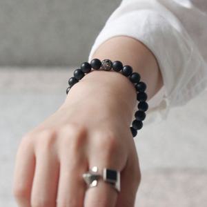 바이데이지 SB0115 파베큐빅참 오닉스 원석팔찌