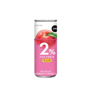 롯데칠성 2프로복숭아 제로 240mL 30캔