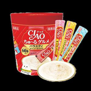 [이나바] 챠오츄르 구루메 참치&닭가슴살&가다랑어 버라이어티 60p