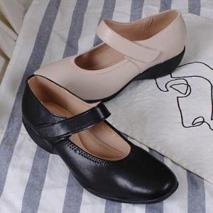 [슈앤필]여성 여자 가죽 메리제인 통굽 플랫 단화 로퍼 구두 청키 플랫슈즈 레더 Z0451