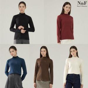 [NNF](여성)  23FW 기모 모크넥 티셔츠 5종