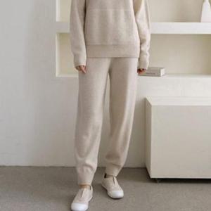 [옷자락] 여자 겨울 캐시미어 울 라운지웨어 소프트 조거 팬츠