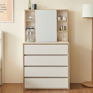 스코나 맨자노 4단 800 서랍장 도어거울 화장대세트