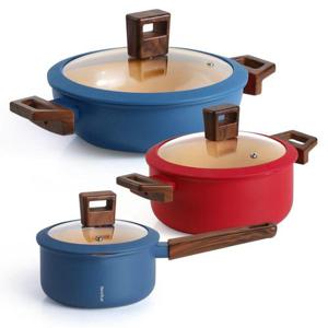 란치에 인덕션겸용 양수 편수 전골 냄비 3종 세트 (W6FCE6B)