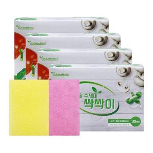 까사마루 요술 수세미 싹싹이 30매X4박스/일회용수세미 주방수세미 설거지