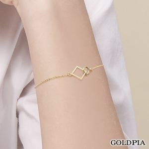 12시이전당일출고 [골드피아] 14K 샤인 스퀘어 팔찌