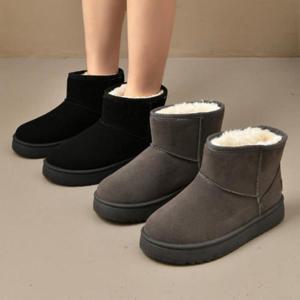 여성 베이직 숏 빅사이즈 털 안감 기모 부츠 2컬러 WFL2NI9