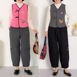 [로즈맘][엄마옷 로즈맘] 하툰누빔면짧은조끼상하세트(생활한복)