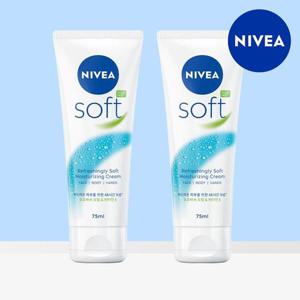 니베아 소프트 리프레싱 모이스춰라이징 크림 75ml 2개