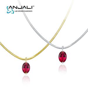 [앤젤리다이아몬드] 18k골드메달 랩루비 1캐럿 목걸이