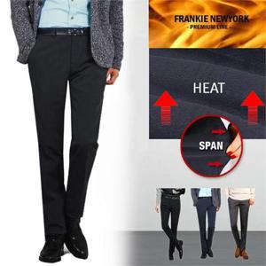 [프랭키뉴욕]남자 기모 슬랙스 겨울 정장바지 이중본딩 TR스판 10부_RI9PAK16