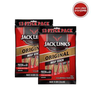 맛의잭팟 잭링크스 비프 스틱 오리지널 육포 144g 2개 (12g 24개)
