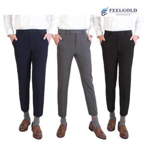 [필골드] 남성 기모 TR본딩 9부슬랙스팬츠 3종 세트 1.5M 줄자AD6813