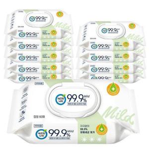 갤러리아_깨끗한나라 클린 손소독티슈 마일드 캡형 60매 10팩