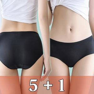 ★6종세트★ 여성팬티 노라인 심리스 목화순면덧댐 무봉제 6color 스킨같은 여자속옷 개별포장 (총 6장)