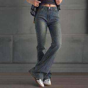 [미라클세븐]여성 빈티지 워싱 슬림 부츠컷 스판 여름 청바지