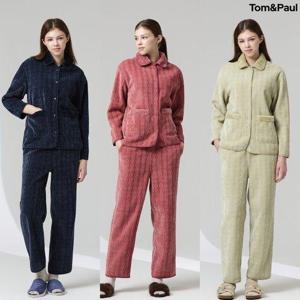 [탐앤폴][탐앤폴](최종가) 탐앤폴 여성 쉬니얼 자카드 기모 자켓 팬츠 SET_667106