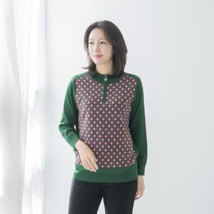 엄마옷 마담4060 바람개비반오픈니트-QKN2510018-