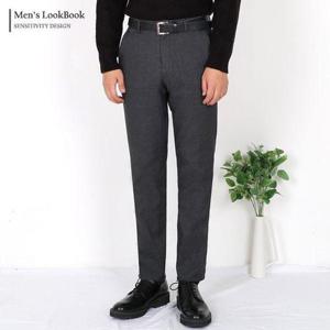 [맨즈북]겨울 직장인 남성슬림핏기모바지 캐주얼 정장팬츠