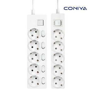 코니야 개별스위치 멀티탭 국산 5구 4.5m 과부하차단 멀티콘센트
