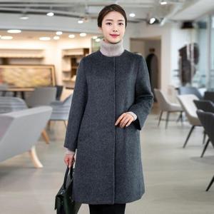 엄마옷 울 라운드 베이직 코트 JC516331 중년여성의류/60대/70대/마담/빅사이즈/할머니옷