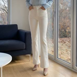멜팅브라운 / 여성 슬림핏 부츠컷 팬츠 기모 스판 면바지