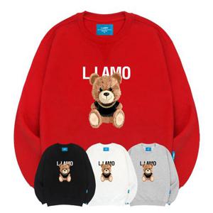 엘라모 기모M 스마일곰돌 맨투맨 남녀공용 빅사이즈 S~4XL