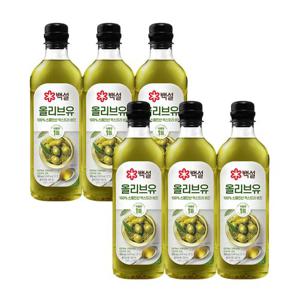 [CJ]백설 압착올리브유 900ml x6개