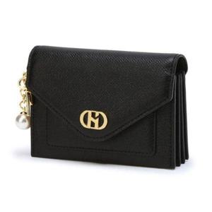 갤러리아_[헤지스ACC] HIHO6E512BK  블랙 진주참 가죽 아코디언 카드지갑