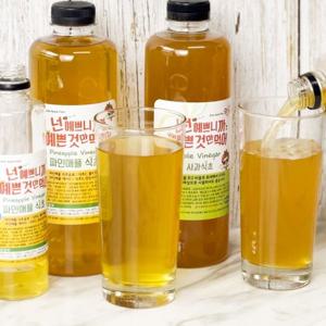 [하테] 천연 누룩효모 과일식초 2종 사과 파인애플 900ml