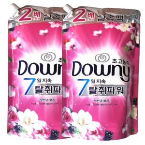 다우니 초고농축 섬유유연제 1.6L 리필 탈취파워 목련과베리x2개 (드럼/일반겸용)