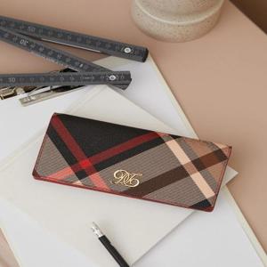 닥스 액세서리 여성 [스테디셀러] 레드 체크 가죽 장지갑  (WCWA4F703R2)