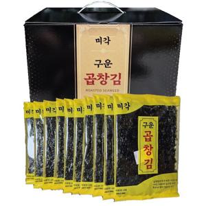 [명화씨푸드] 구운곱창김 선물세트 무조미 구운김 10봉