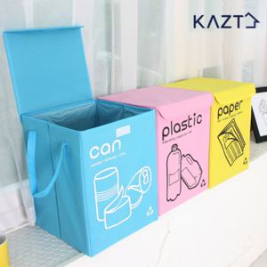 [가쯔] 부직포 분리수거함 3종 덮개형