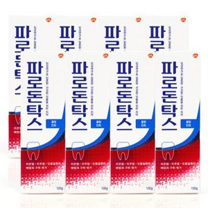 파로돈탁스 데일리 후로라이드 쿨링 민트 잇몸치약 100g x8개